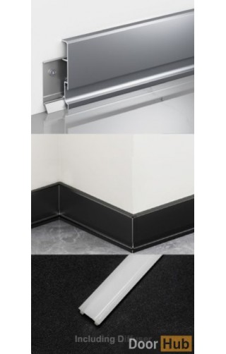 8cm Recessed LED Skirting Board | FLL-A-32-A8 Elegant Vertical Light Baseboard | DoorHub UAE